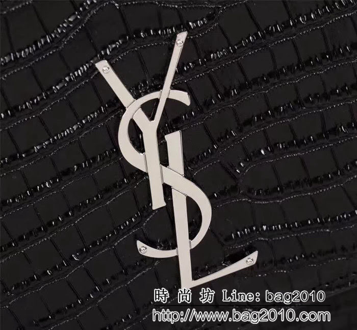 YSL聖羅蘭 專櫃最新 鄭秀文同款 鱷魚紋日落包 EY442906 YAS1049